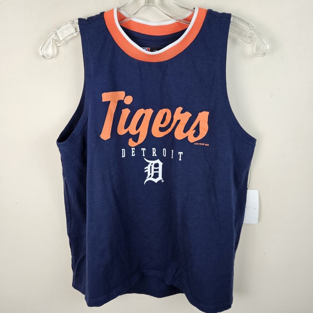 DETROIT TIGERS 4HER BY CARL BANKS WOMENS TANK TOP MEDIUM MLB BASEBALL M